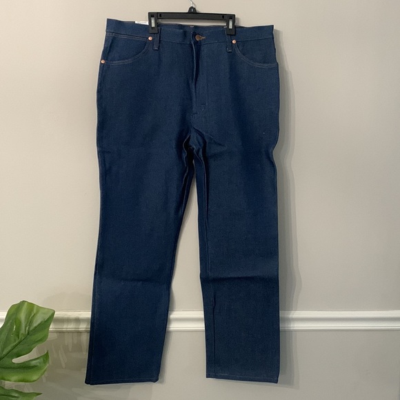 NWT WRANGLER COWBOY CUT SLIM FIT:RIGID INDIGO:38x30 - Picture 7 of 9